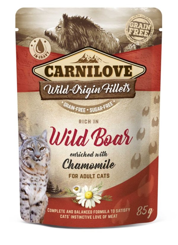 Carnilove Cat Pouch Wild Boar & Chamomile 85g Carnilove Cat Pouch Wild Boar & Chamomile 85g