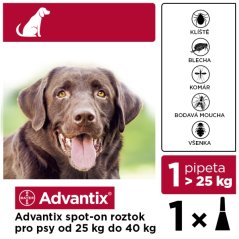 Advantix spot-on 1x4 ml pro psy 25-40 kg