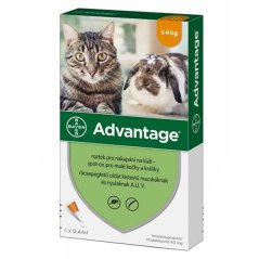 Advantage pro malé kočky a králíky 40mg 1x0,4ml