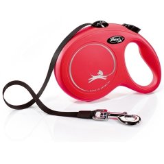 Vodítko FLEXI Classic NEW S pásek 5m/15kg červená