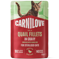 Carnilove Cat Pouch Gravy Quail with Dandelion 85 g