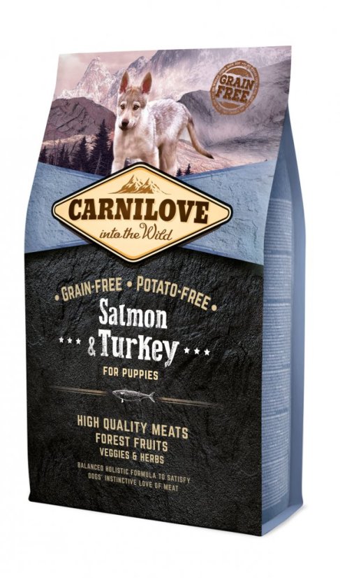 Carnilove Dog Salmon & Turkey for Puppies 4kg Carnilove Dog Salmon & Turkey for Puppies 4kg
