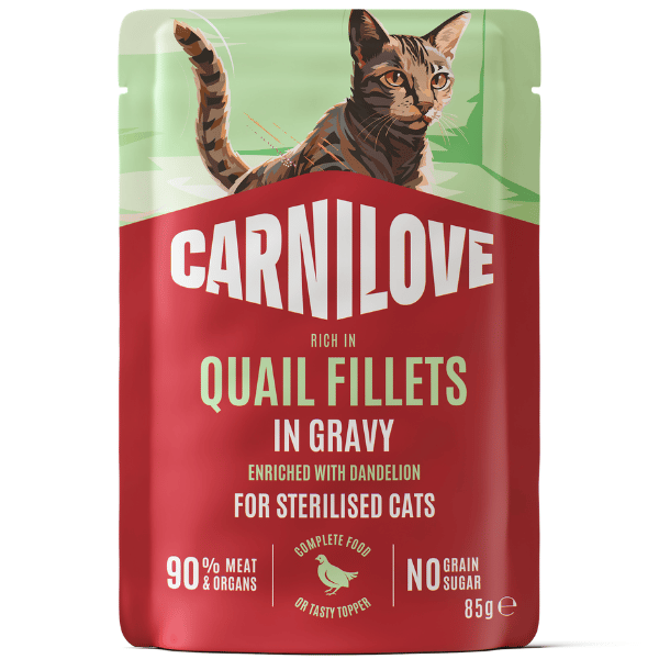 Carnilove Cat Pouch Gravy Quail with Dandelion 85 g Carnilove Cat Pouch Gravy Quail with Dandelion 85 g