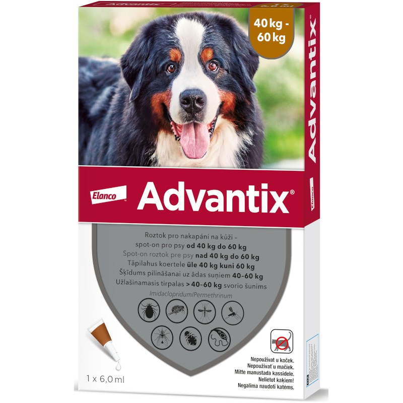 Advantix Spot On 1x6ml pro psy 40-60 kg (EXP: 1/2026)